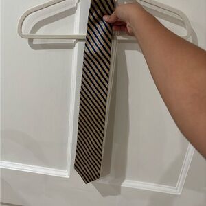 Nautica Navy and Gold Striped Tie